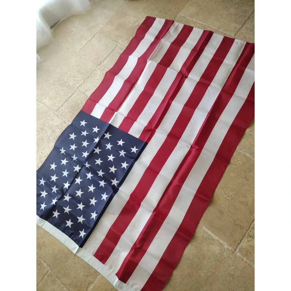 3 x 5 FT American Flag US USA National Single Sided Nylon Brass Grommets Outdoor